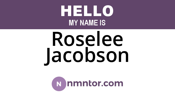 Roselee Jacobson