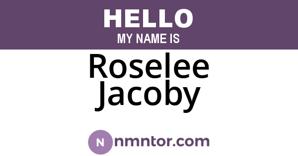 Roselee Jacoby