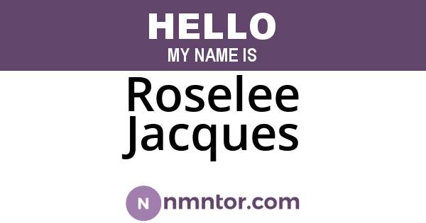 Roselee Jacques