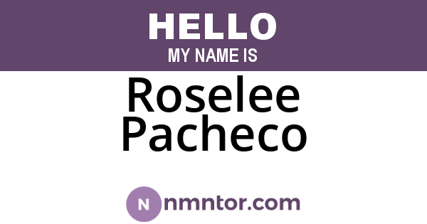 Roselee Pacheco