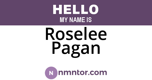 Roselee Pagan