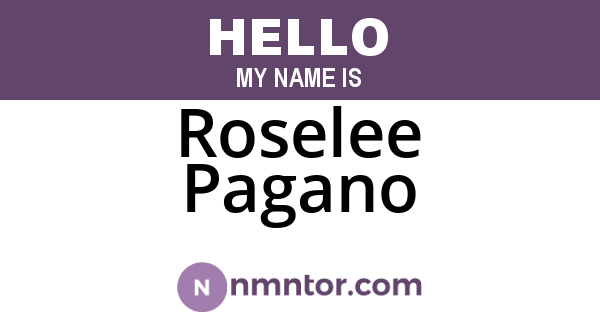 Roselee Pagano