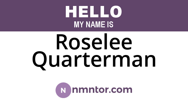 Roselee Quarterman
