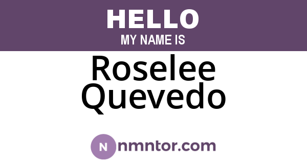 Roselee Quevedo
