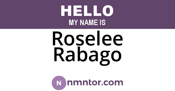 Roselee Rabago