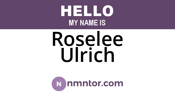 Roselee Ulrich