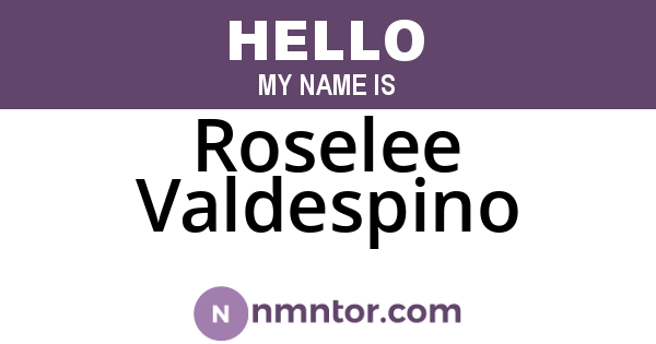 Roselee Valdespino