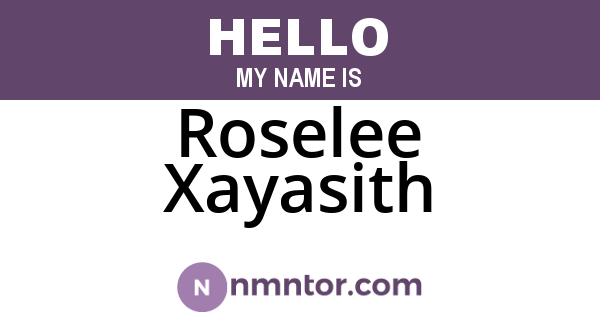 Roselee Xayasith