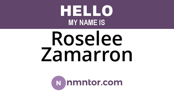 Roselee Zamarron
