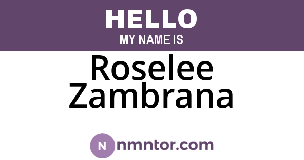 Roselee Zambrana