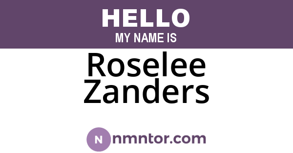 Roselee Zanders