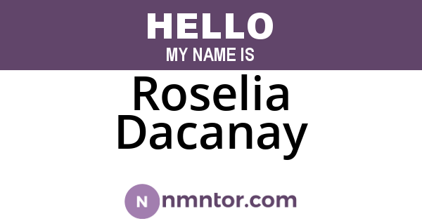 Roselia Dacanay