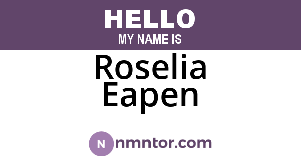 Roselia Eapen
