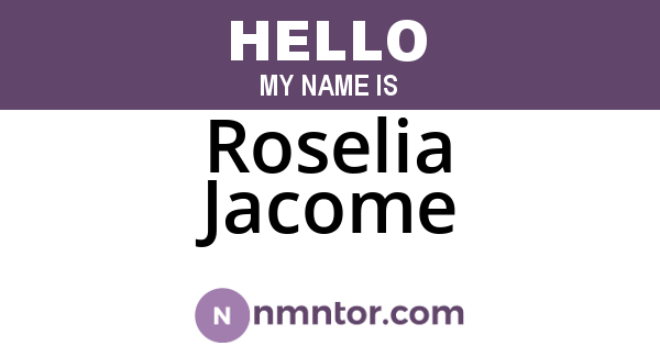 Roselia Jacome