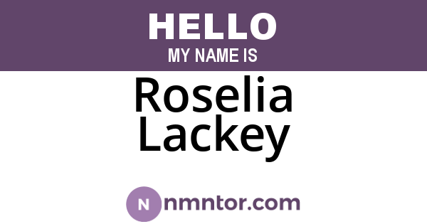 Roselia Lackey
