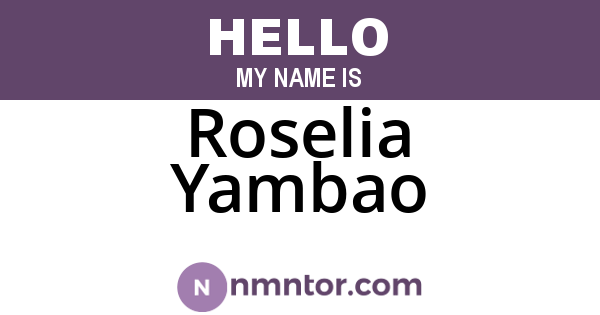 Roselia Yambao