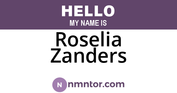 Roselia Zanders