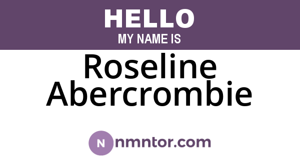 Roseline Abercrombie