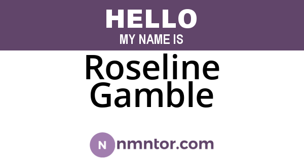 Roseline Gamble