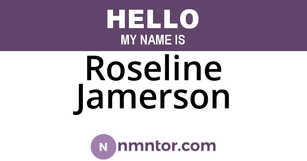 Roseline Jamerson