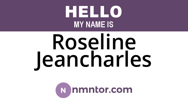 Roseline Jeancharles
