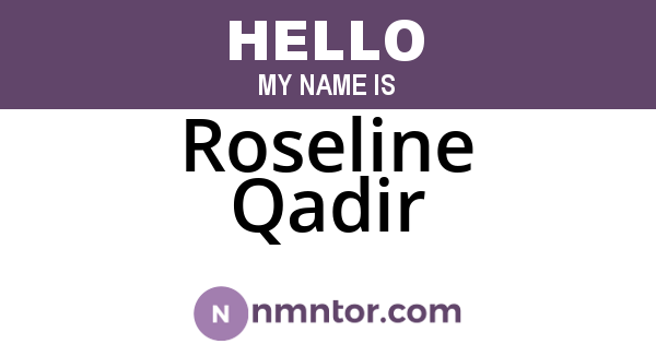 Roseline Qadir