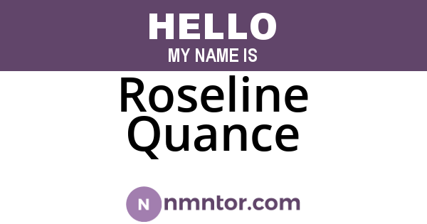 Roseline Quance