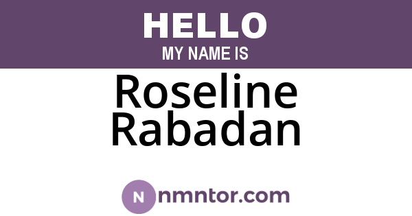 Roseline Rabadan