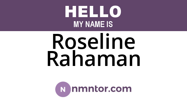 Roseline Rahaman
