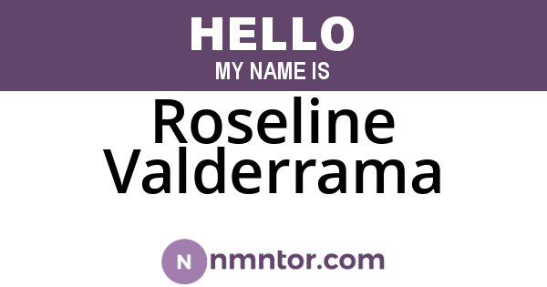Roseline Valderrama