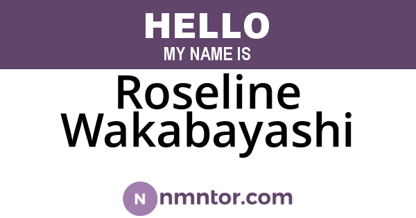 Roseline Wakabayashi