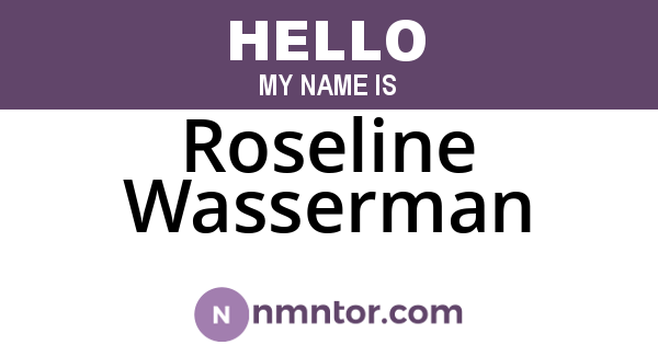 Roseline Wasserman