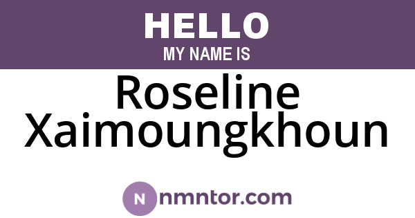 Roseline Xaimoungkhoun