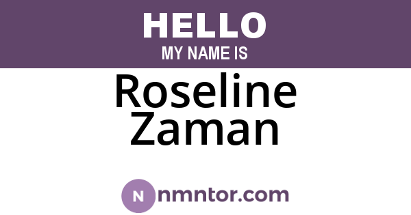Roseline Zaman