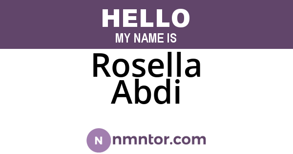 Rosella Abdi