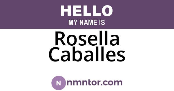 Rosella Caballes