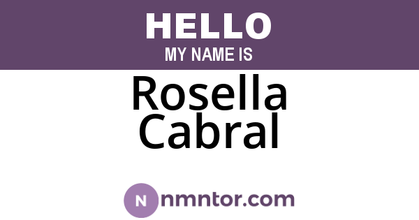Rosella Cabral