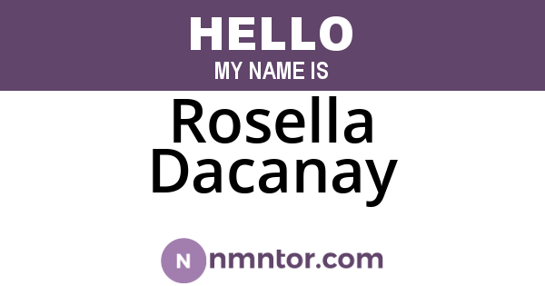 Rosella Dacanay