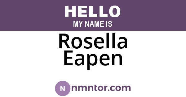 Rosella Eapen