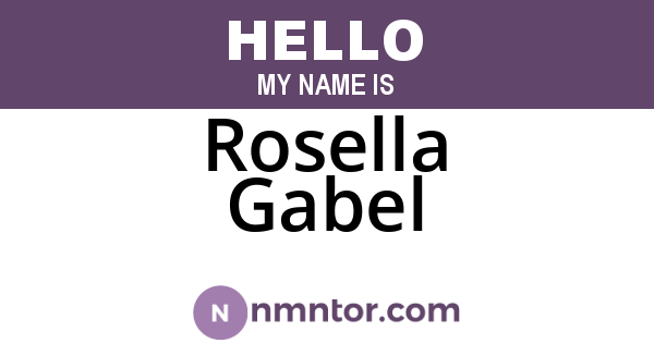 Rosella Gabel