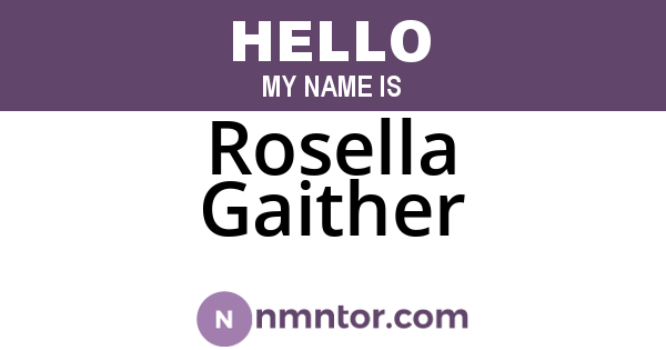 Rosella Gaither