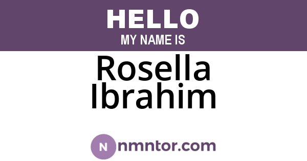 Rosella Ibrahim