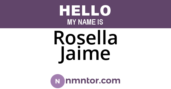 Rosella Jaime