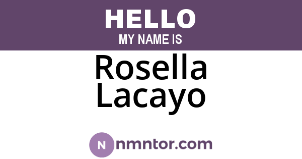 Rosella Lacayo