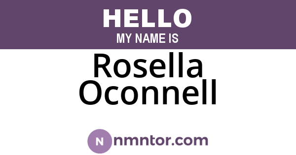 Rosella Oconnell