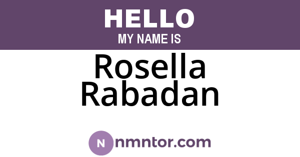 Rosella Rabadan