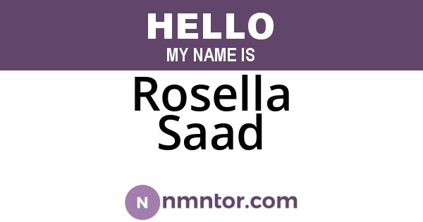 Rosella Saad