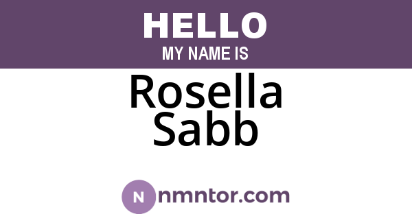 Rosella Sabb
