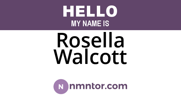 Rosella Walcott