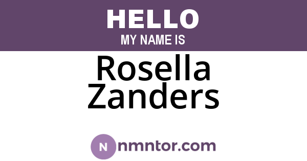 Rosella Zanders